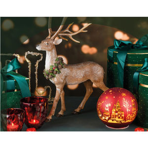 Grifo diseñado resina <span class=keywords><strong>Rein</strong></span> Deer Pc para Navidad decorativo Reno Mesa hecha a mano decoración del hogar - Product Image 5