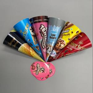 Biểu Tượng Tùy Chỉnh Dùng Một Lần Gói <span class=keywords><strong>Ice</strong></span> <span class=keywords><strong>Cream</strong></span> Giấy Cone Hình Nón Tay Áo Nhôm Lá <span class=keywords><strong>Ice</strong></span> <span class=keywords><strong>Cream</strong></span> Cho <span class=keywords><strong>Ice</strong></span> <span class=keywords><strong>Cream</strong></span> Và Món Tráng Miệng - Product Image 1