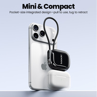 Cable USB C Retráctil de Alta Potencia Toocki 100W PD, Cable de Carga Tipo C a Tipo C Compacto con Enrollador para Laptop, Notebook y Teléfono