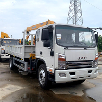 Nouvelle grue de camion de haute qualité de 3,2 tonnes, grue à flèche télescopique hydraulique 4x2, grue montée sur camion JAC, prix d'usine à vendre
