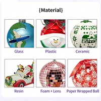 Boule de Noël LED personnalisée en gros avec dessin intérieur par sublimation pour micro-paysages et décorations de fêtes