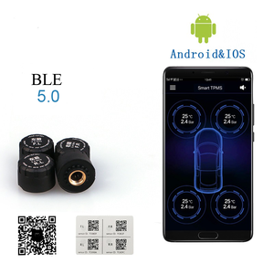 BLE 5.0 xe giám sát áp suất lốp Hệ thống áp suất lốp và nhiệt độ báo động không dây TPMS với 4 bên ngoài - Product Image 2