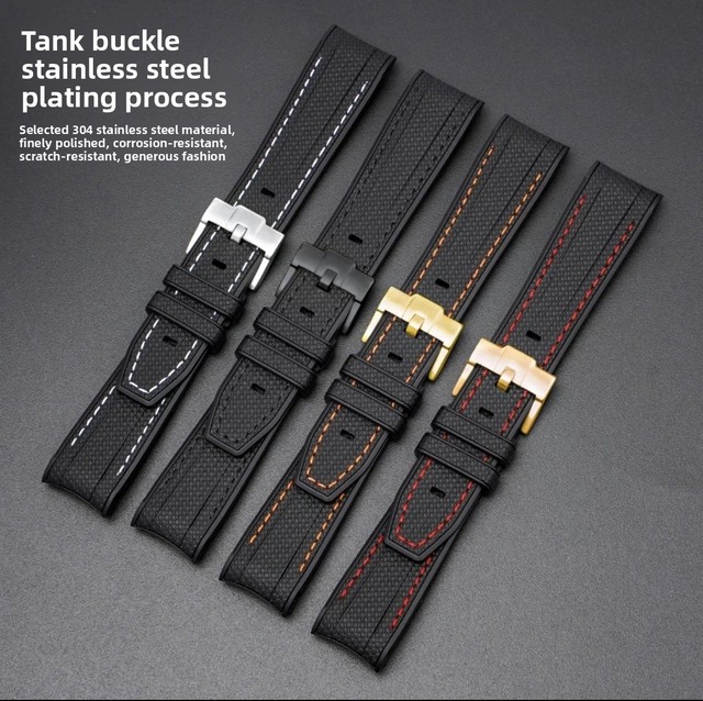 20mm Luxury Silicone Watch Straps with Cartoon Design Compatible Role-x Black Green Submariner Series OMEG Swatch Collaboration