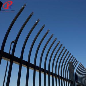 Panneaux de clôture métalliques décoratifs de 6 pieds de haut, poteaux galvanisés, mur extérieur préfabriqué, clôture <span class=keywords><strong>tubulaire</strong></span> en acier galvanisé <span class=keywords><strong>pour</strong></span> jardin - Product Image 2