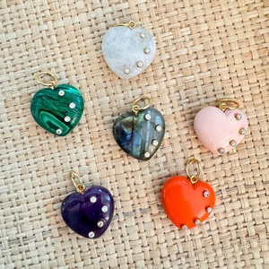 Station indépendante transfrontalière 18K pendentif de rétention de couleur collier en acier inoxydable coloré coeur étoile coquille pour enfants - Product Image 4