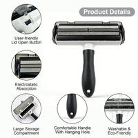 Nouveau Design Détachable Écologique Portable Réutilisable Lint Roller Brosse Pet Hair Remover Roller pour Petits Animaux Chien Voiture Fourrure