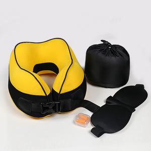 Bantal ortopedi kereta pesawat tidur busa memori pijat leher terdiri dari bantal perjalanan Masker Mata - Product Image 1