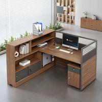 Combinaison de bureau et chaise de bureau modulaire moderne et écologique avec cloison en verre pour studio, individuel ou double, intermédiaire