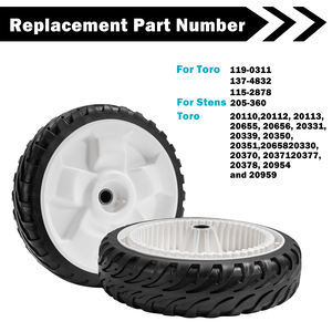 Roue de tondeuse à gazon blanche Antanker 8 pouces |   Remplacement de qualité pour Toro/Stens 119-0311 205-360 |   Pièces de machines de jardin - Product Image 5