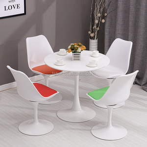 Mesa redonda y sillas de café de ocio blanco Mesas y sillas de plástico para cafeterías para lugares comerciales - Product Image 5