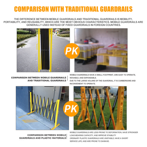 พลาสติกสีเหลืองประตูพับได้สำหรับประตูพับได้ชั่วคราวควบคุมฝูงชน - Product Image 5