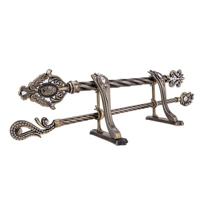 Supporto per asta per tenda doppia singola color bronzo antico buoni prezzi supporto per aste per <span class=keywords><strong>tende</strong></span> da parete decorative in alluminio - Product Image 6