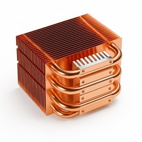 Pendingin CPU Server Tipis, Heatpipe, Basis Tembaga, Sirip Aluminium, Peralatan Medis, Komponen Pendingin Udara untuk IPC, PCB, Motherboard