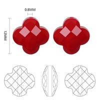 Perles de trèfle à quatre feuilles à facettes en gros 12MM perles de cristal pour la fabrication de bijoux