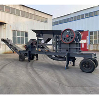 Équipement minier haute performance, concasseur à mâchoires mobile miniature de 3 Tph, petite machine de concassage de pierres