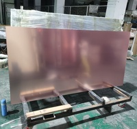 Plaque acrylique miroir or rose pour boîte à lumière LED, réflectivité élevée 95%, 1-6mm, 4*8ft, pour panneau signalétique, présentoir publicitaire