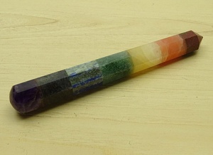 หินนวดคละเจ็ดจักระอัญมณี | คริสตัลธรรมชาติไม้กายสิทธิ์นวดโยนี - Product Image 3