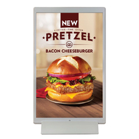 Monitor Publicitario de Escritorio de 10.1 Pulgadas con Pantalla LCD Android para Publicidad en Restaurantes, Señalización Digital Vertical