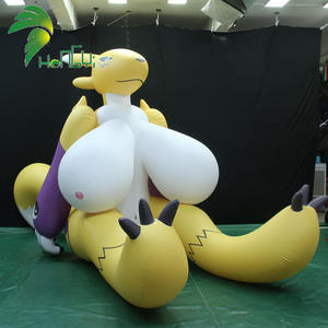 Renard gonflable géant, renard gonflable avec gros seins, jouet renard gonflable personnalisé - Product Image 1