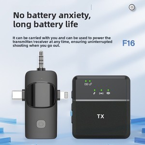Nuevo Micrófono Lavalier Inalámbrico 3 en 1 F16 <span class=keywords><strong>con</strong></span> Clip para Transmisión en Vivo desde Teléfonos Móviles en Exteriores y Grabación Dedicada <span class=keywords><strong>con</strong></span> Reducción de Ruido - Product Image 2