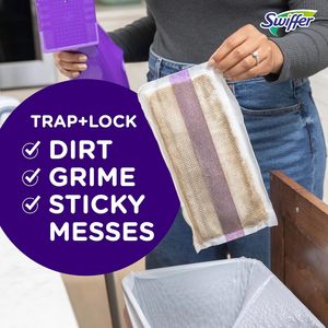 Kit de démarrage pour nettoyeur de sols en bois dur <span class=keywords><strong>WetJet</strong></span> à pulvérisation automatique, comprenant 1 serpillière électrique, 10 tampons, solution nettoyante et piles - Product Image 3