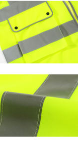 Biểu tượng tùy chỉnh xây dựng an ninh phản quang màu vàng an toàn vest - Product Image 5