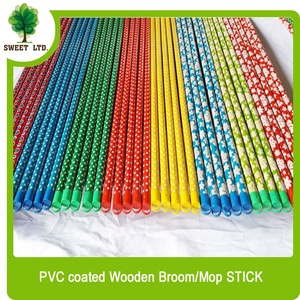 Fournitures de nettoyage de sol à domicile manche en bois pour balai en plastique articles ménagers bâton de vadrouille coloré - Product Image 3