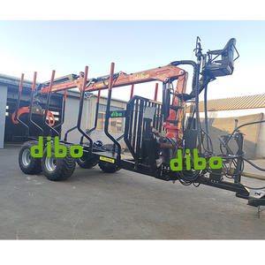 TUV CE approuvé forêt <span class=keywords><strong>bois</strong></span> Transport <span class=keywords><strong>tracteur</strong></span> monté 4WD Wagon journal bûcheron transporteur remorques transitaire avec grappin chargeur grue - Product Image 5