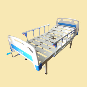 Cama de Hospital Manual de Manivela Única para Ancianos con Barandilla, Modelo 002, Color Azul, Uso Adulto - Product Image 3