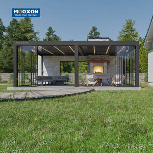 Mooxon Gemotoriseerde Aluminium <span class=keywords><strong>Outdoor</strong></span> Pergola Schakelbare Dak Bioklimatische Patio Pergola Eenvoudig Te Monteren Aluminium Tuinhuisje Carports - Product Image 4