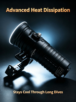 Lampe de plongée PROZHAOZHU DL-D40M 6000LM SBT90 IP68 150M 3 modes rechargeable en aluminium aérospatial pour plongée sous-marine, nage en apnée, exploration de nids de bateaux et grottes nocturnes