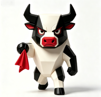 Figura de Animal Geométrica Personalizada MEIMEI TOY, Escultura Artística de Edición Limitada ODM, Figura de Juguete de PVC para Colección de Escritorio