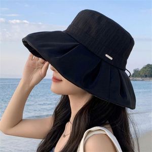Women New Big Brim Bucket <b>Hat</b> Spring Summer Travel Sun Protection Bucket <b>Hat</b> - Product Image 2