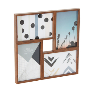 Cadre <span class=keywords><strong>photo</strong></span> moderne en MDF à 4 ouvertures 4x6 pouces pour affichage multi-photos mural et sur table, décoration intérieure - Product Image 1