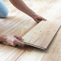 Plancher SPC à clipser rapide, résistant à l'usure, imitation chêne, 4-8 mm, pour usage commercial