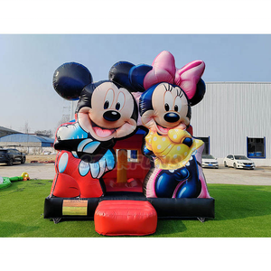 Château gonflable combiné Mickey et <span class=keywords><strong>Minnie</strong></span> Mouse pour enfants, château gonflable à thème Mickey pour l'extérieur avec toboggan à louer - Product Image 2