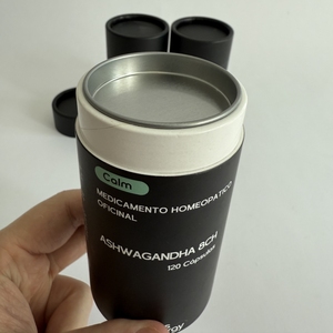 Bán buôn Đen kraft giấy <span class=keywords><strong>container</strong></span> thực phẩm tùy chỉnh bột viên nang <span class=keywords><strong>container</strong></span> với tin Nắp phân hủy sinh học trà các tông <span class=keywords><strong>container</strong></span> - Product Image 2