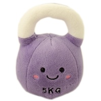 Jouet en peluche créatif en flanelle en forme d'haltère et de kettlebell, rembourrage en coton PP, anti-stress, apaisant, petit oreiller, décoration intérieure