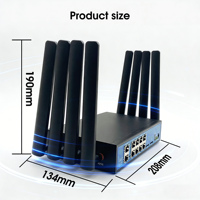 Router Gigabit WiFi6 AX3000 MT7981 2.4G y 5.8G, Openwrt, 8 Puertos LAN, 5G NSA/SA, 2 Tarjetas SIM, 12V a 54V CC o Terminal de Doble Pin