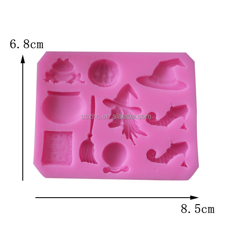 Moules En Silicone Halloween - Lot De 2 Avec 13 Motifs (Citrouille, Fantôme, Chauve-souris...), Pour Chocolats Et Gelées