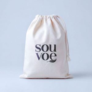Pochette de maquillage en toile de coton de haute qualité avec cordon de serrage, sac cadeau anti-poussière en toile pour rouge à lèvres - Product Image 4