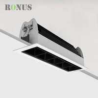 Spot lumineux encastré en forme de carré, noir mat, réglable, pour hôtel, 9W