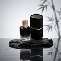 Nouvelle bouteille de parfum en bambou à l'encre de Chine, bouteille de parfum minimaliste noire et blanche, coffret cadeau parfumé en stock