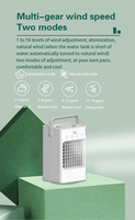 Ventilateur humidificateur électrique OEM ODM à refroidissement par eau, silencieux, avec minuterie, mini-refroidisseur d'air USB, poignée de transport, pour maison et voiture