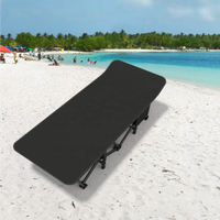 Lit de camping pliable en plein air, léger, en forme de X, cadre en acier, métal, Oxford, solide, lit de camping pliable