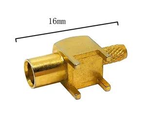 Conector RF MCX tipo conector hembra soldadura recta para PCB con cable coaxial RG174 RG316 microdot
