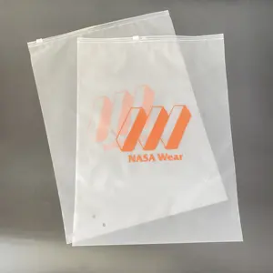 製造バッグサプライヤープラスチック服ビキニ下着パッキングバッグカスタムロゴ印刷フロストジッパーロックバッグ