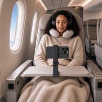 Soporte Universal 5 en 1 para Teléfono Móvil, Plegable, Portátil, con Rotación de 360 Grados, para Avión, Tren, con Abrazadera de Resorte para Maleta, Soporte para Escritorio