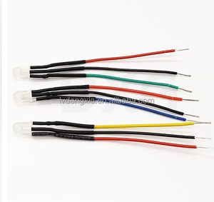 Diodo LED Bicolor de 5mm com Fios, LEDs Indicadores de 12V, 20cm, Vermelho/Verde/Azul, Duas Cores, 3 Pinos - Product Image 3