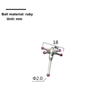Sonde 5 axes pour machines de mesure coordonnées M2/M3, boule en rubis SD0.5/SD1.0/SD2.0 mm, précision 0.001 mm